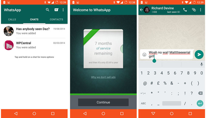 WhatsApp a primit o nouă interfață, inspirată de Material Design WhatsApp a primit o nouă interfață, inspirată de Material Design whatsapp material design
