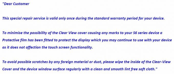 Samsung va înlocui ecranele zgâriate de husa Clear View Cover samsung s6 cover clear 
