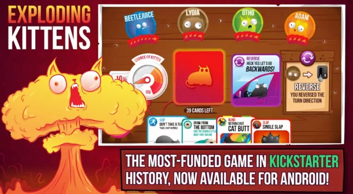 Exploding Kittens - jocul săptămânii la 70 de bani Exploding Kittens - jocul săptămânii la 70 de bani deal